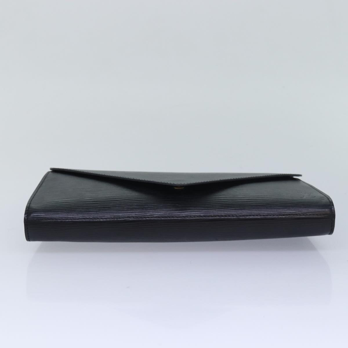 LOUIS VUITTON Epi Art Deco Clutch Bag Black M52632 LV Auth 81383