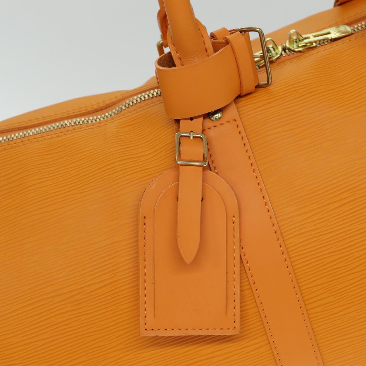 LOUIS VUITTON Epi Keepall 45 Boston Bag Orange Mandarin M5906H LV Auth 81396A