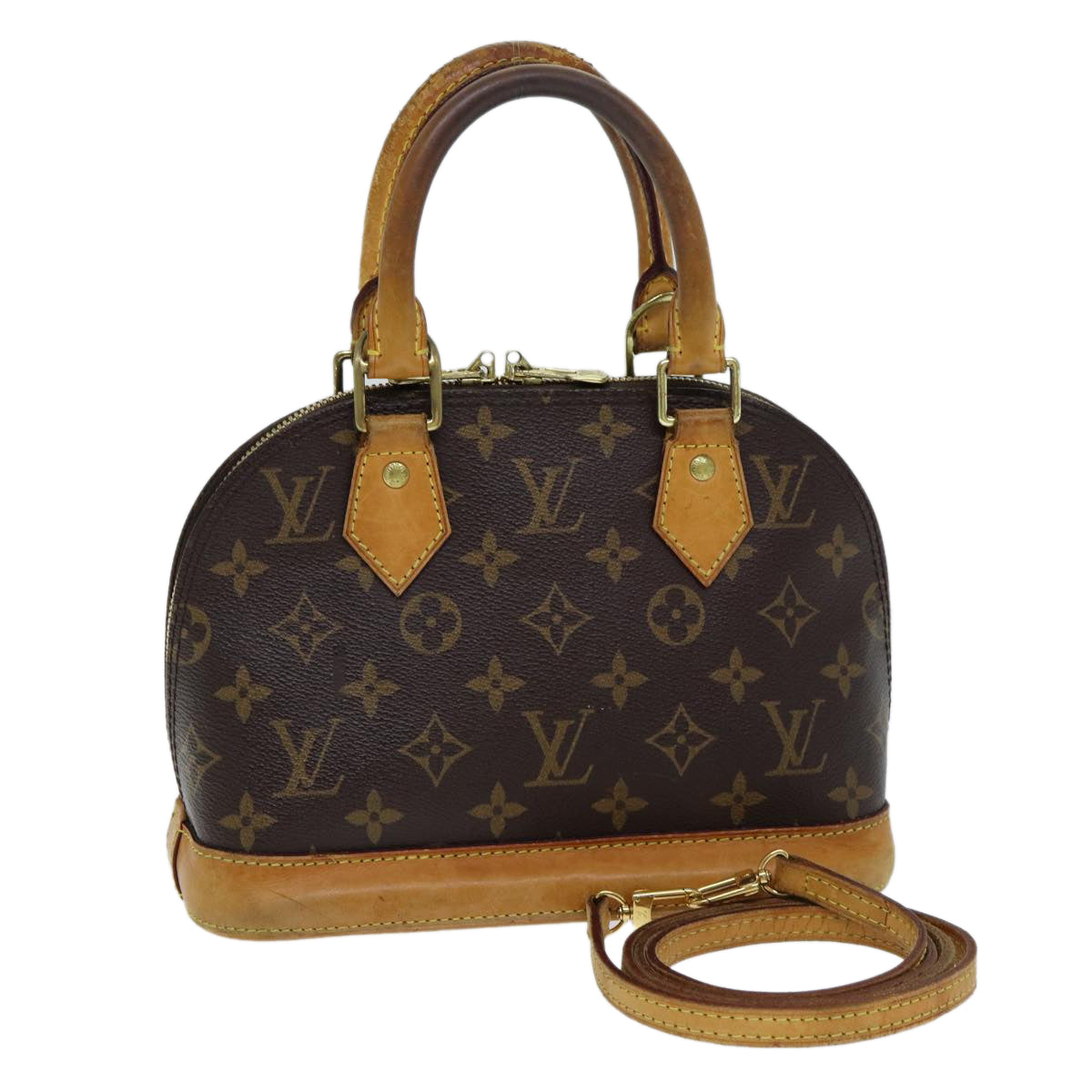 LOUIS VUITTON Monogram Alma BB Hand Bag 2way M53152 LV Auth 81420