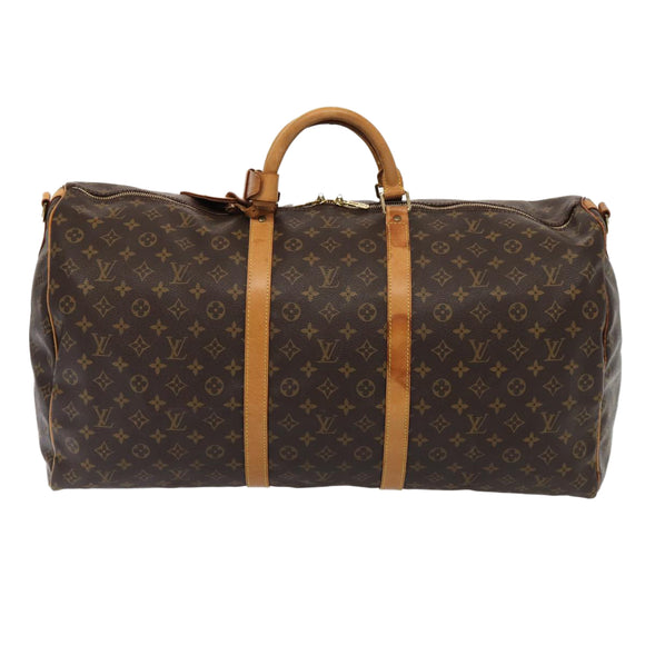 LOUIS VUITTON Monogram Keepall Bandouliere 60 Boston Bag M41412 LV Auth 81426