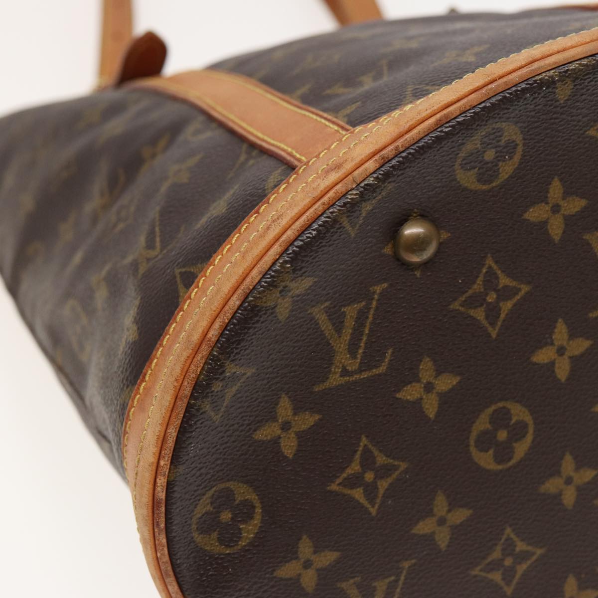 LOUIS VUITTON Monogram Bucket GM Shoulder Bag M42236 LV Auth 81431