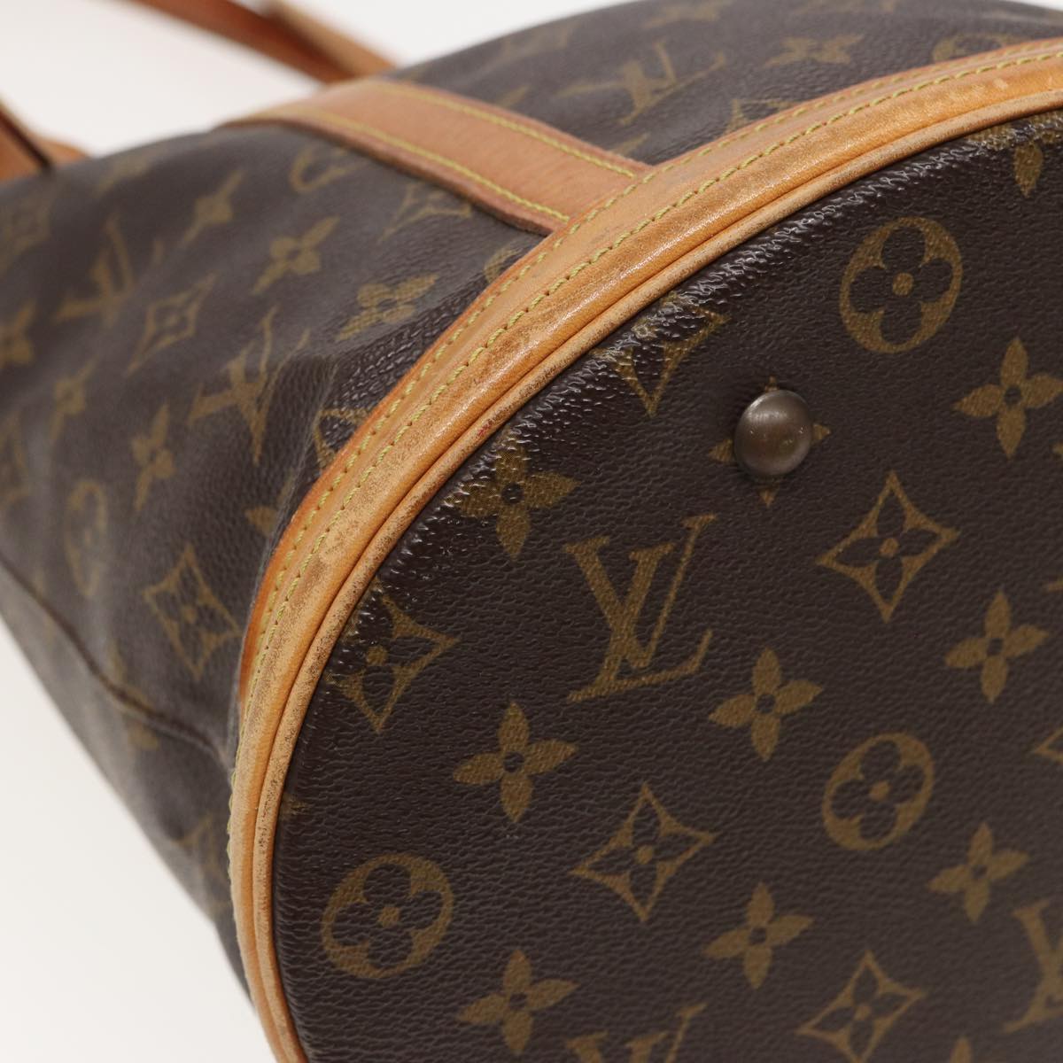 LOUIS VUITTON Monogram Bucket GM Shoulder Bag M42236 LV Auth 81433