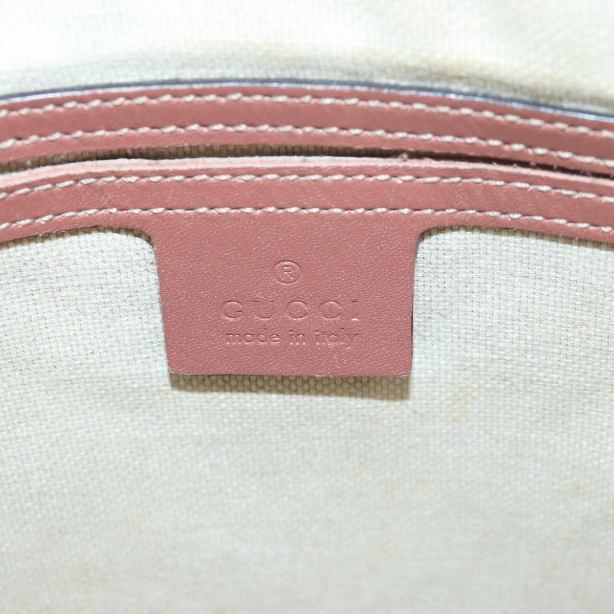 GUCCI GG Supreme Shoulder Bag PVC Leather Beige 295257 Auth 81454