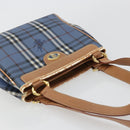 Burberrys Nova Check Tote Bag PVC Leather Blue Auth 81458-6