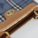 Burberrys Nova Check Tote Bag PVC Leather Blue Auth 81458-7