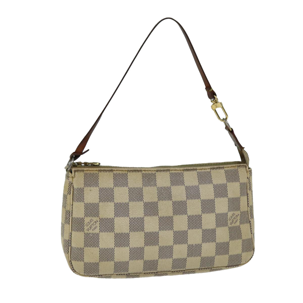 LOUIS VUITTON Damier Azur Pochette Accessoires Pouch N51986 LV Auth 81474