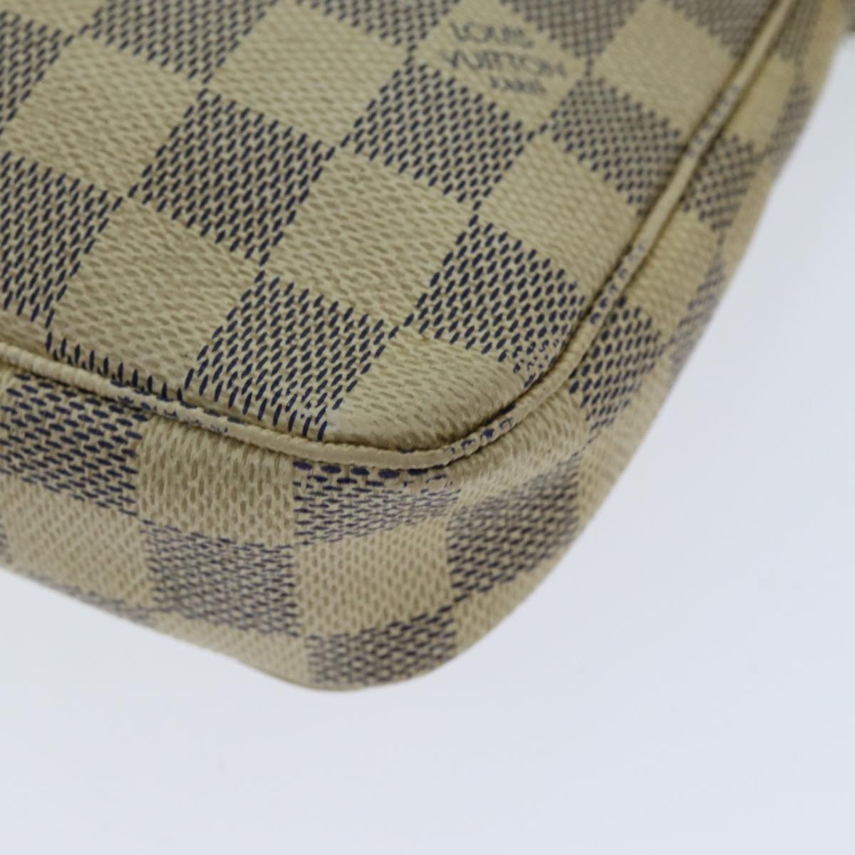 LOUIS VUITTON Damier Azur Pochette Accessoires Pouch N51986 LV Auth 81474