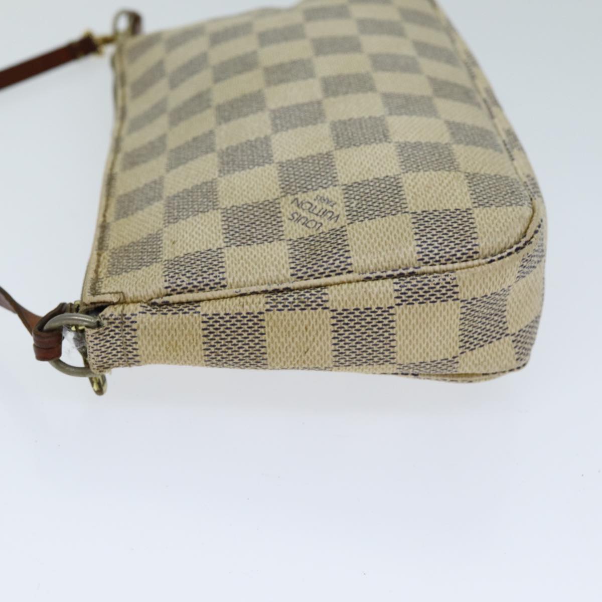 LOUIS VUITTON Damier Azur Pochette Accessoires Pouch N51986 LV Auth 81474