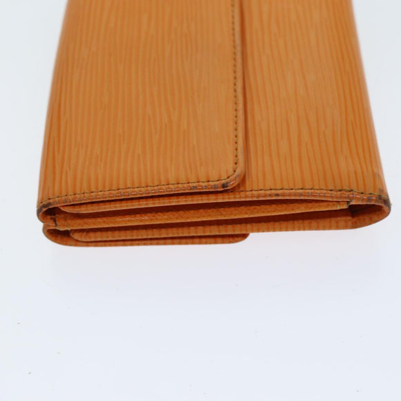 LOUIS VUITTON Epi Portemonnaie Bier Karten Kredit Mandarin M6348H LV Auth 81498
