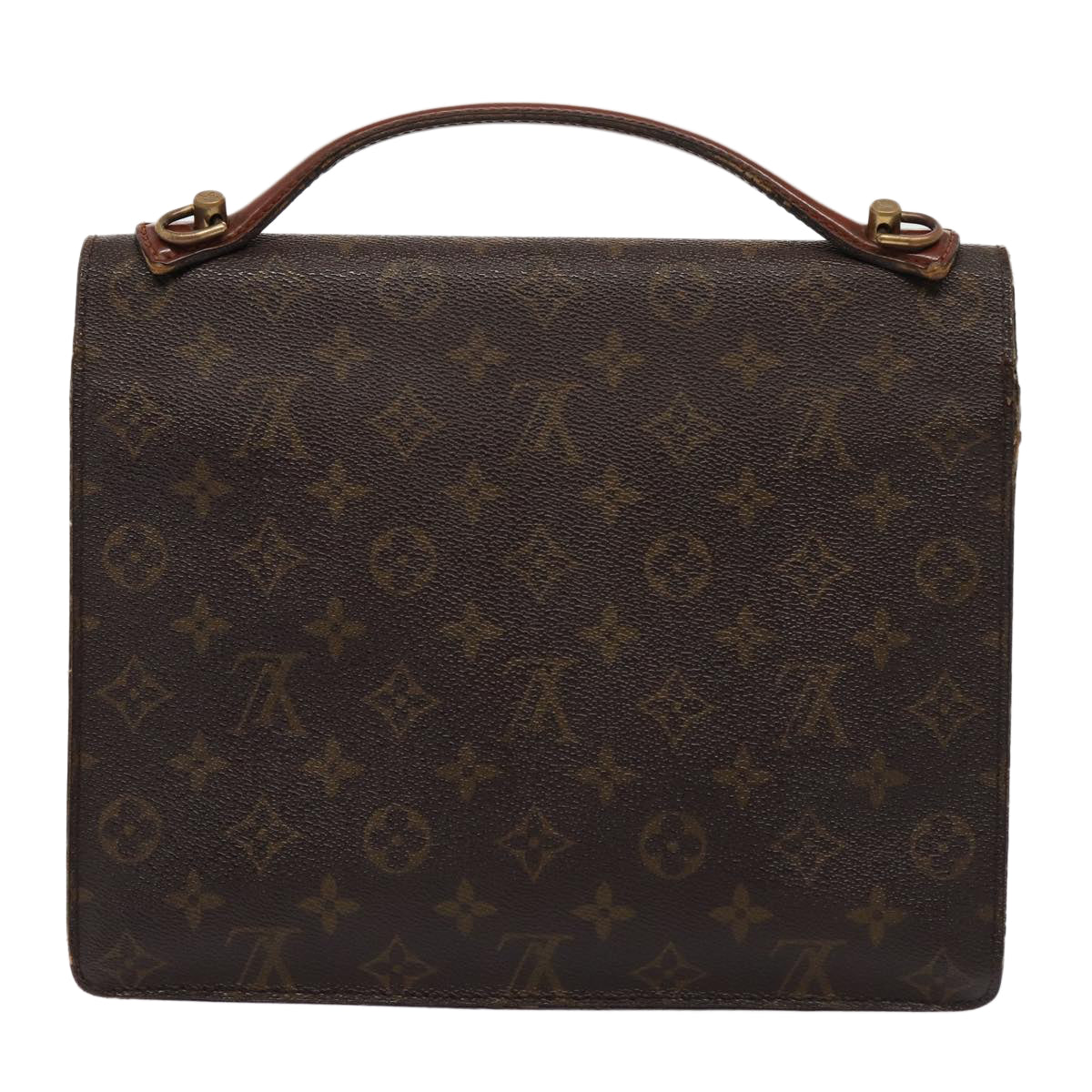 LOUIS VUITTON Monogram Monceau 28 Hand Bag 2way M51185 LV Auth 81523