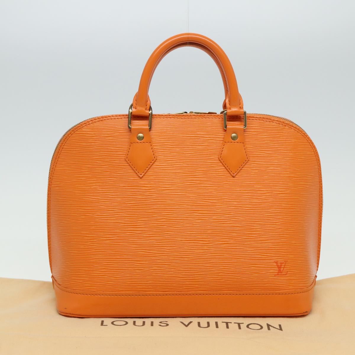 LOUIS VUITTON Epi Alma Hand Bag Orange Mandarin M5214H LV Auth 81538