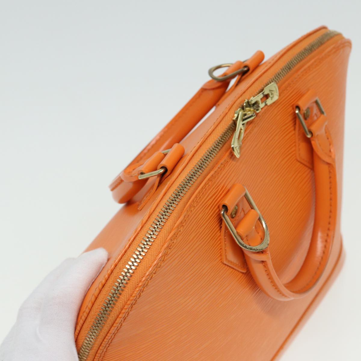 LOUIS VUITTON Epi Alma Hand Bag Orange Mandarin M5214H LV Auth 81538