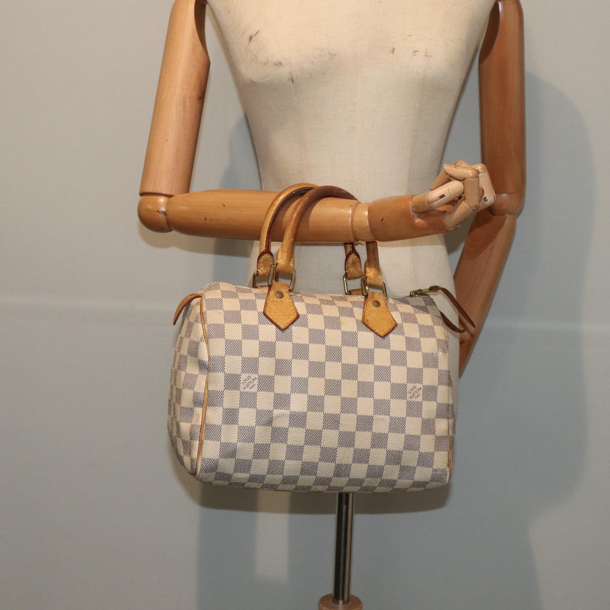 LOUIS VUITTON Damier Azur Speedy 25 Hand Bag N41534 LV Auth 81541