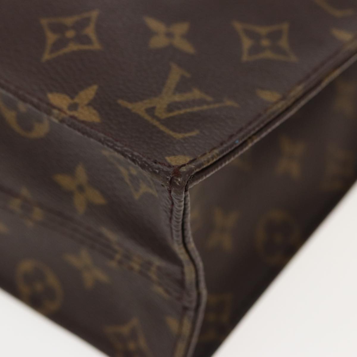 LOUIS VUITTON Monogram Sac Plat Hand Bag M51140 LV Auth 81544