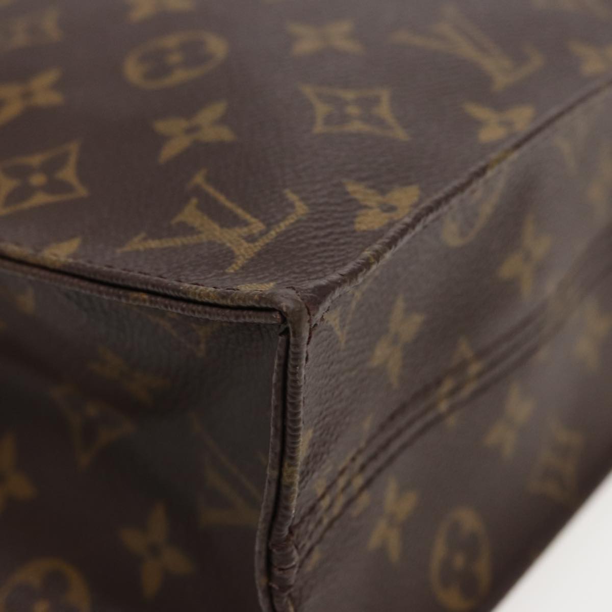 LOUIS VUITTON Monogram Sac Plat Hand Bag M51140 LV Auth 81544