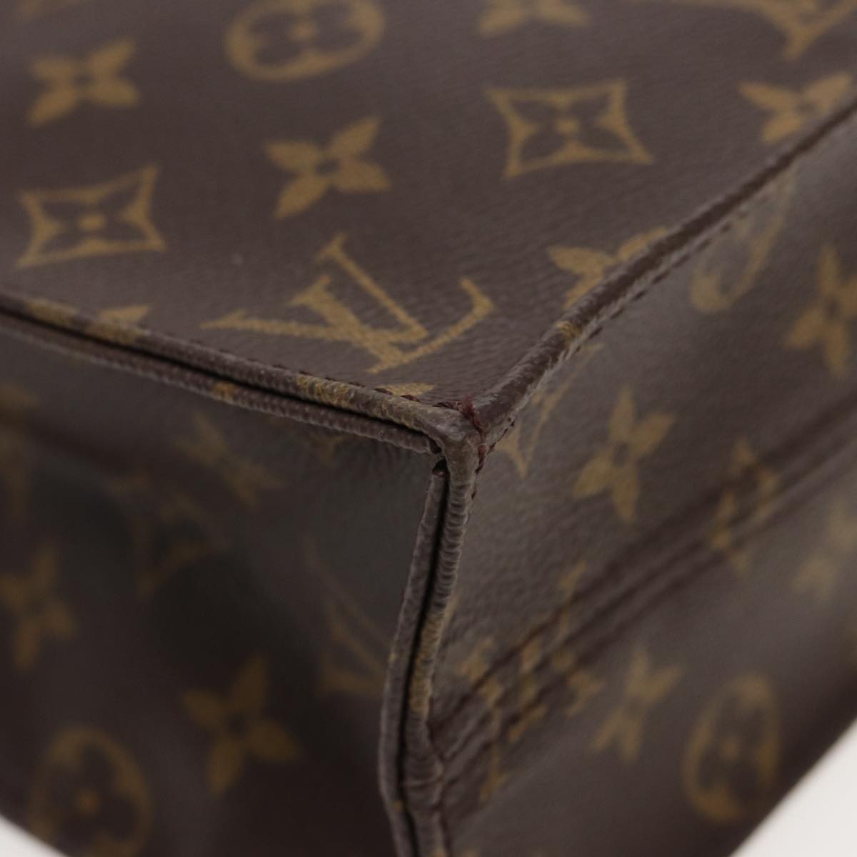 LOUIS VUITTON Monogram Sac Plat Hand Bag M51140 LV Auth 81544