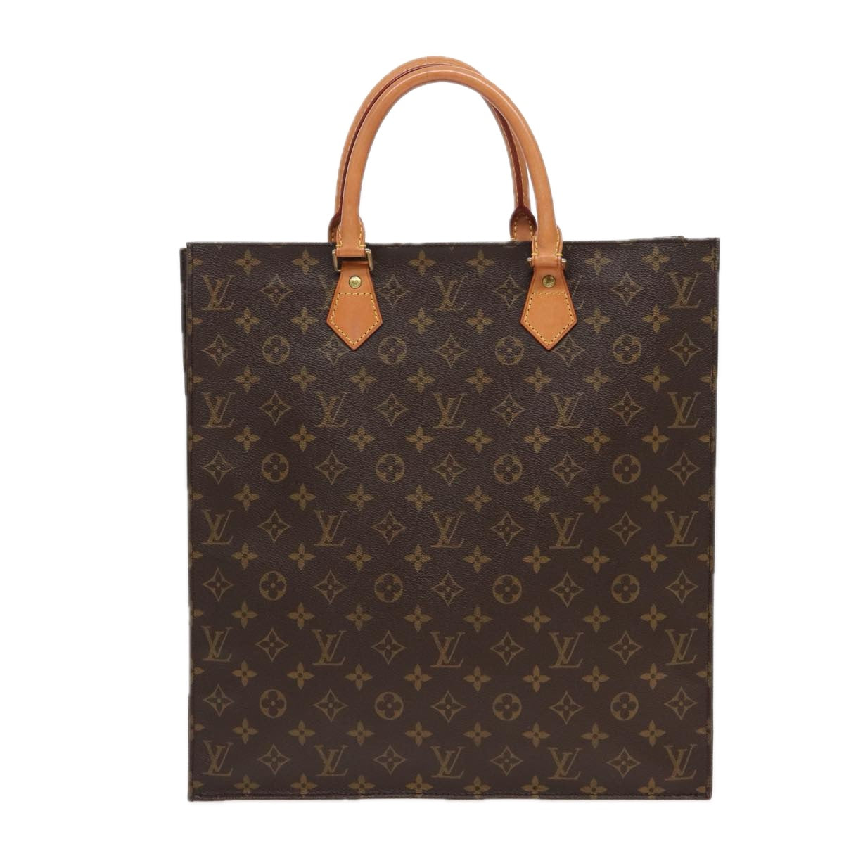 LOUIS VUITTON Monogram Sac Plat Hand Bag M51140 LV Auth 81544