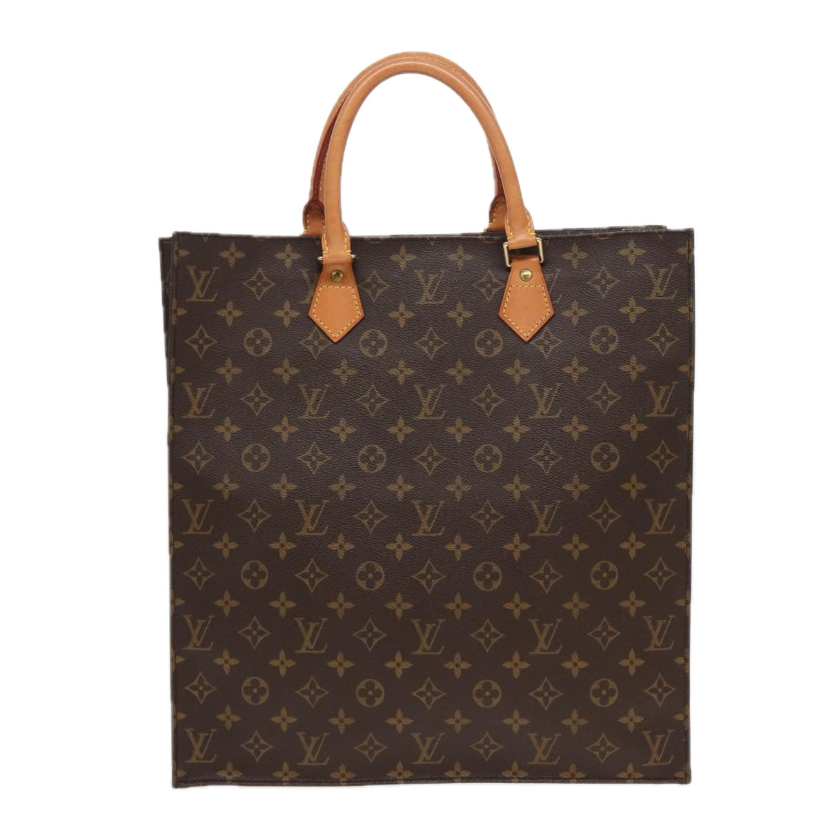 LOUIS VUITTON Monogram Sac Plat Hand Bag M51140 LV Auth 81544