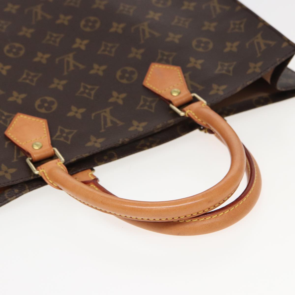 LOUIS VUITTON Monogram Sac Plat Hand Bag M51140 LV Auth 81544