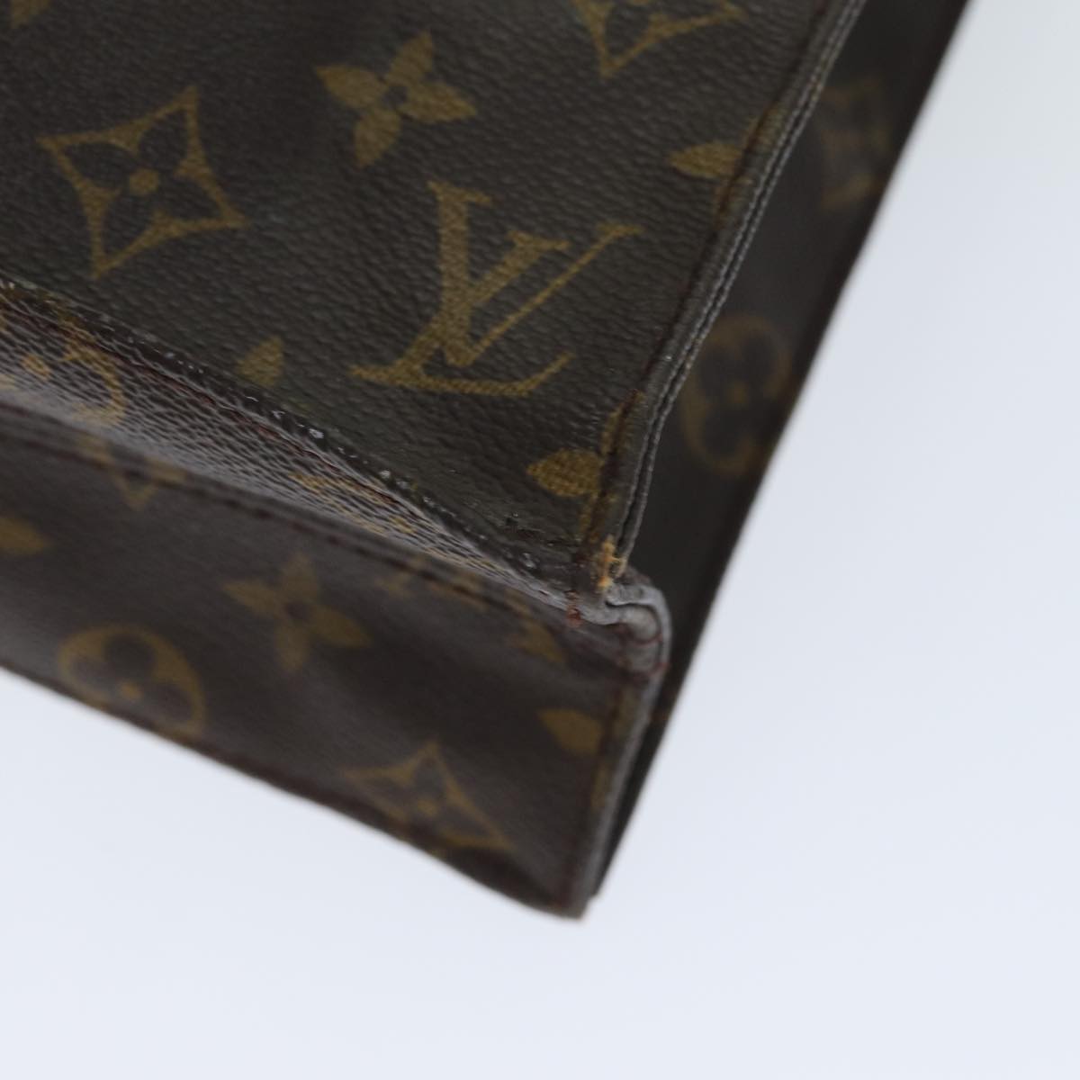 LOUIS VUITTON Monogram Sac Plat Hand Bag M51140 LV Auth 81546