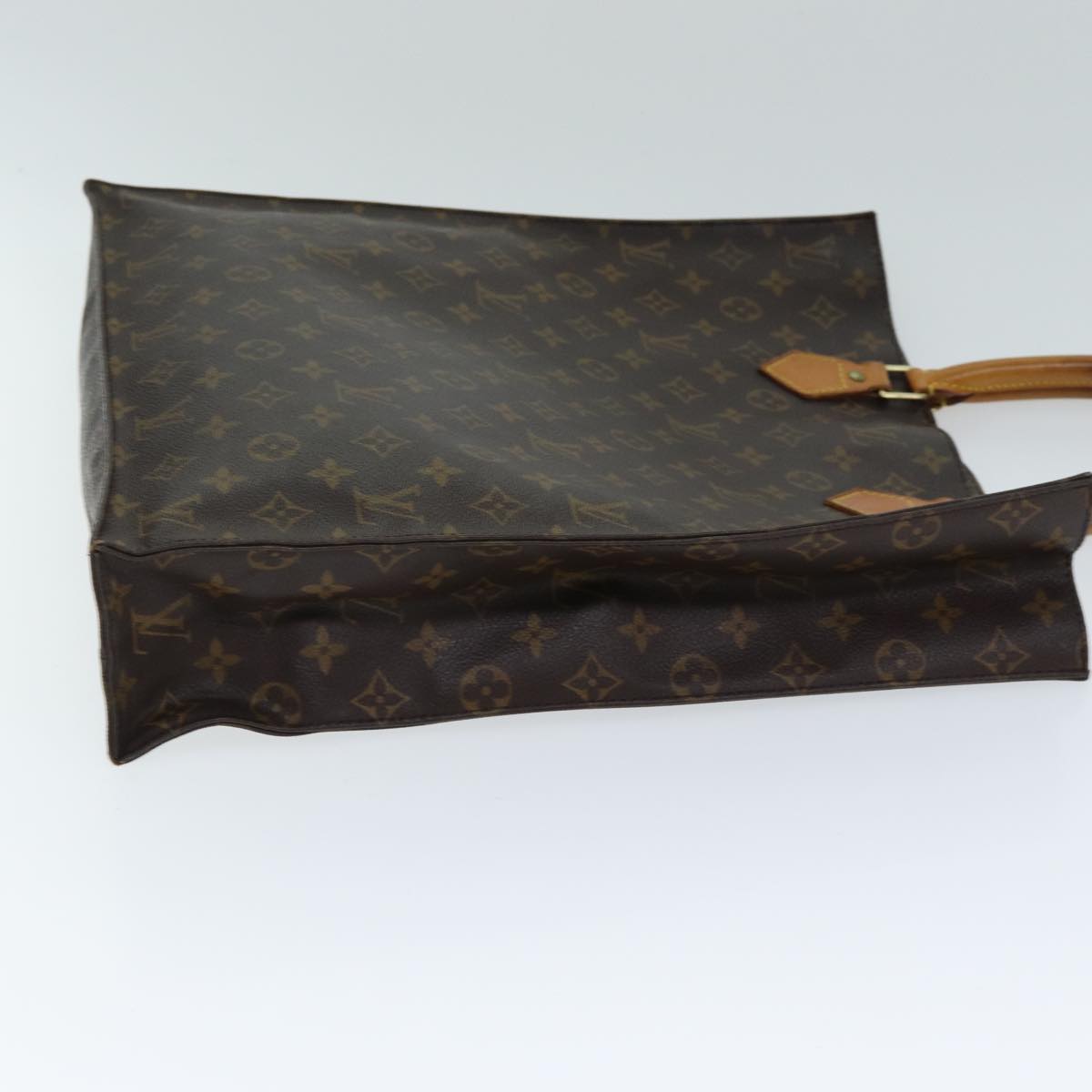 LOUIS VUITTON Monogram Sac Plat Hand Bag M51140 LV Auth 81546