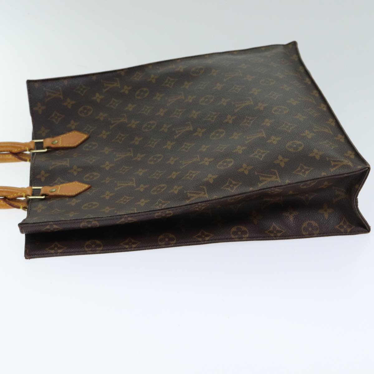 LOUIS VUITTON Monogram Sac Plat Hand Bag M51140 LV Auth 81546