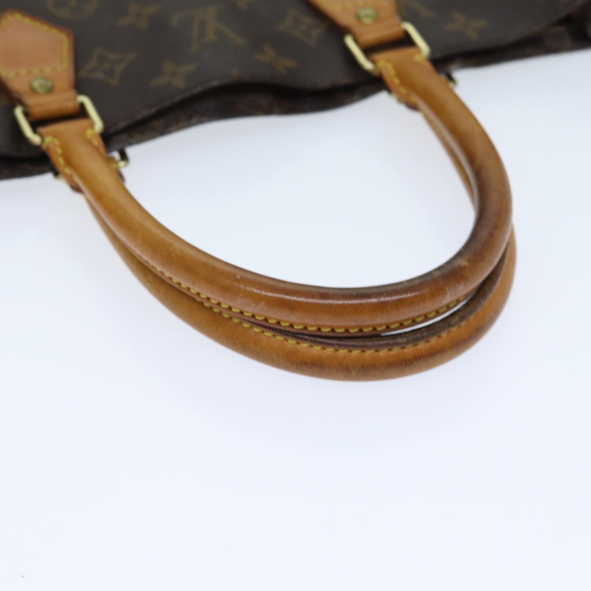 LOUIS VUITTON Monogram Sac Plat Hand Bag M51140 LV Auth 81546