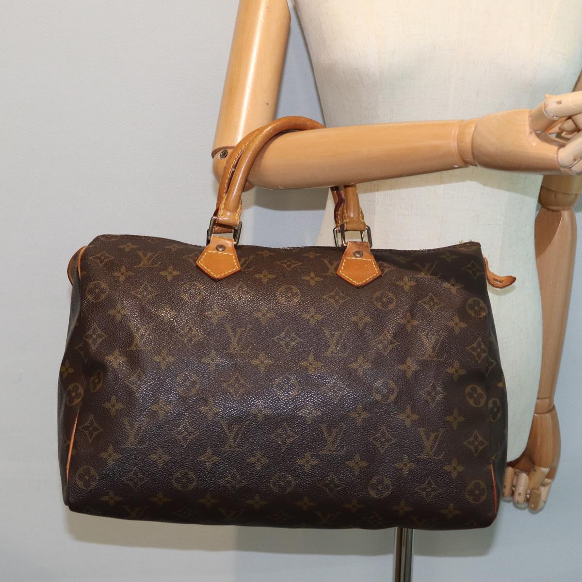 LOUIS VUITTON Monogram Speedy 35 Hand Bag M41524 LV Auth 81553