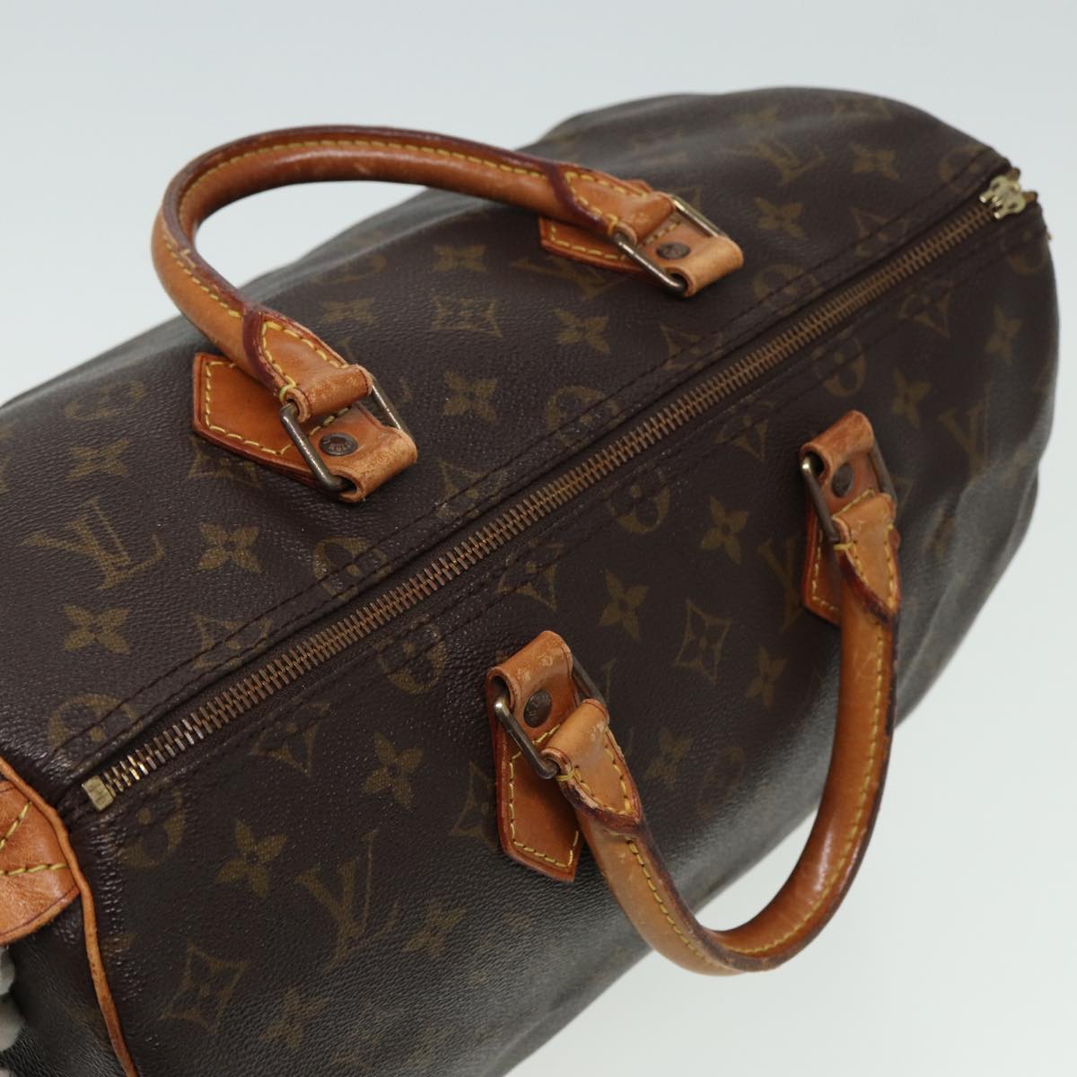 LOUIS VUITTON Monogram Speedy 35 Hand Bag M41524 LV Auth 81553