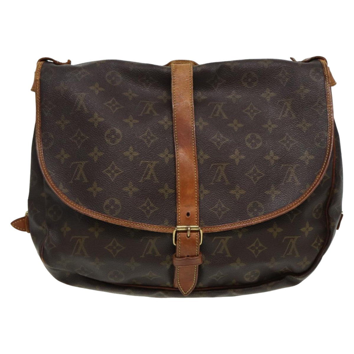 LOUIS VUITTON Monogram Saumur 35 Shoulder Bag M42254 LV Auth 81558 - 0