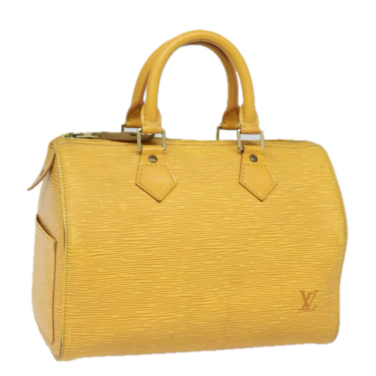 LOUIS VUITTON Epi Speedy 25 Hand Bag Tassili Yellow M43019 LV Auth 81569