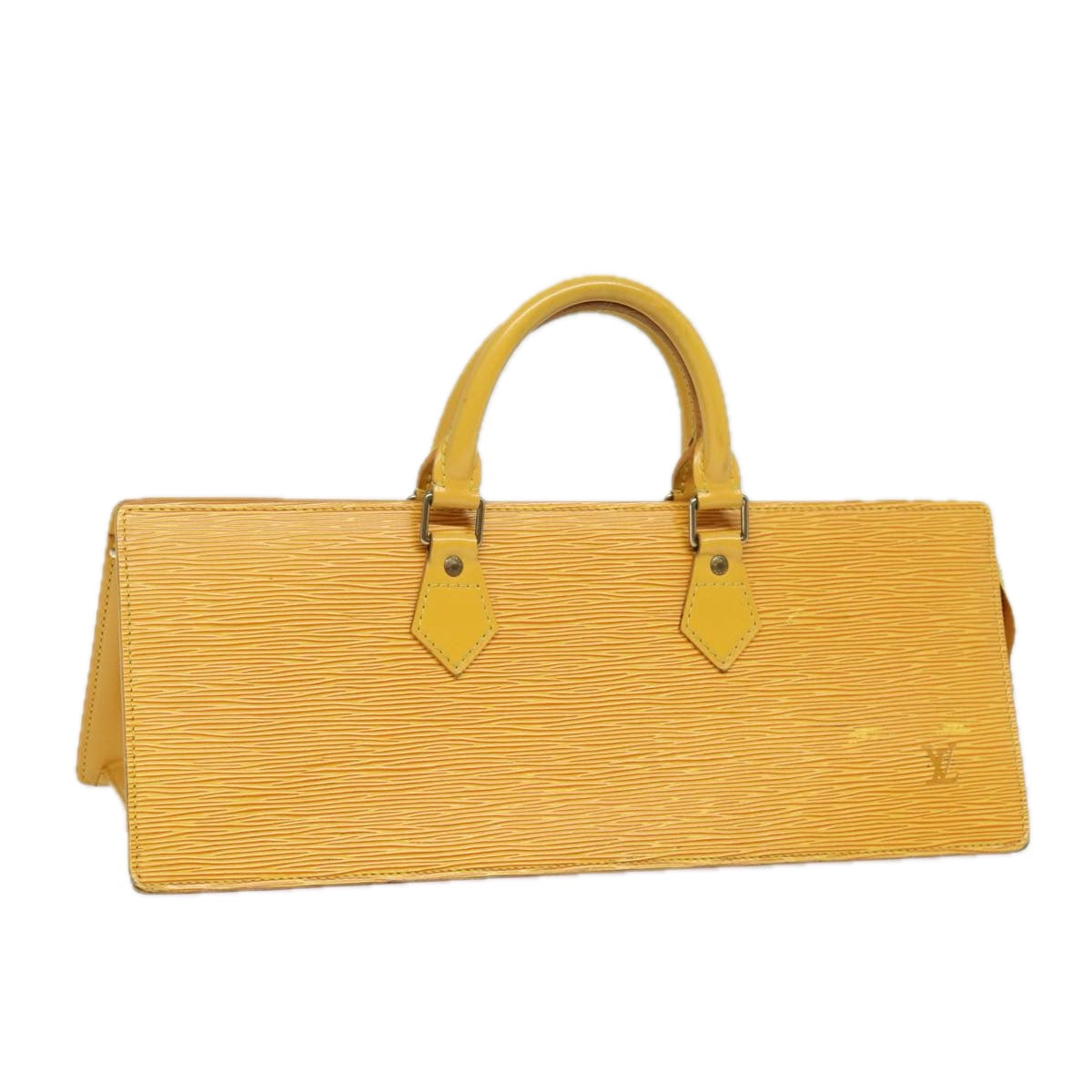 LOUIS VUITTON Epi Sac Triangle Hand Bag Yellow M52099 LV Auth 81577