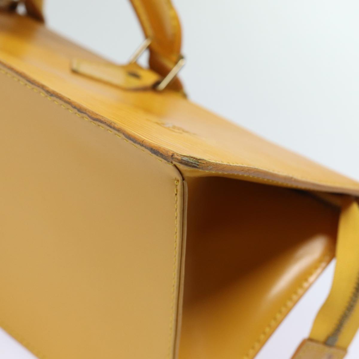 LOUIS VUITTON Epi Sac Triangle Hand Bag Yellow M52099 LV Auth 81577