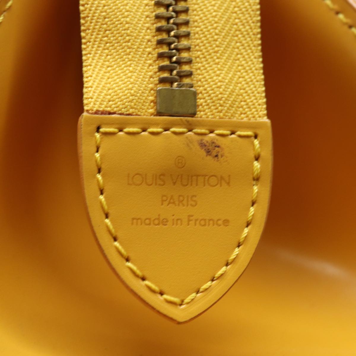 LOUIS VUITTON Epi Sac Triangle Hand Bag Yellow M52099 LV Auth 81577