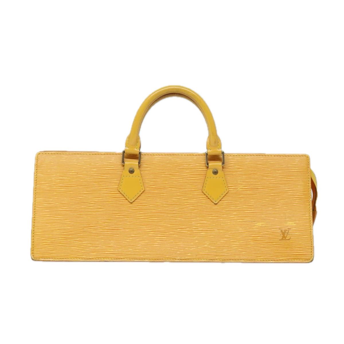 LOUIS VUITTON Epi Sac Triangle Hand Bag Yellow M52099 LV Auth 81577