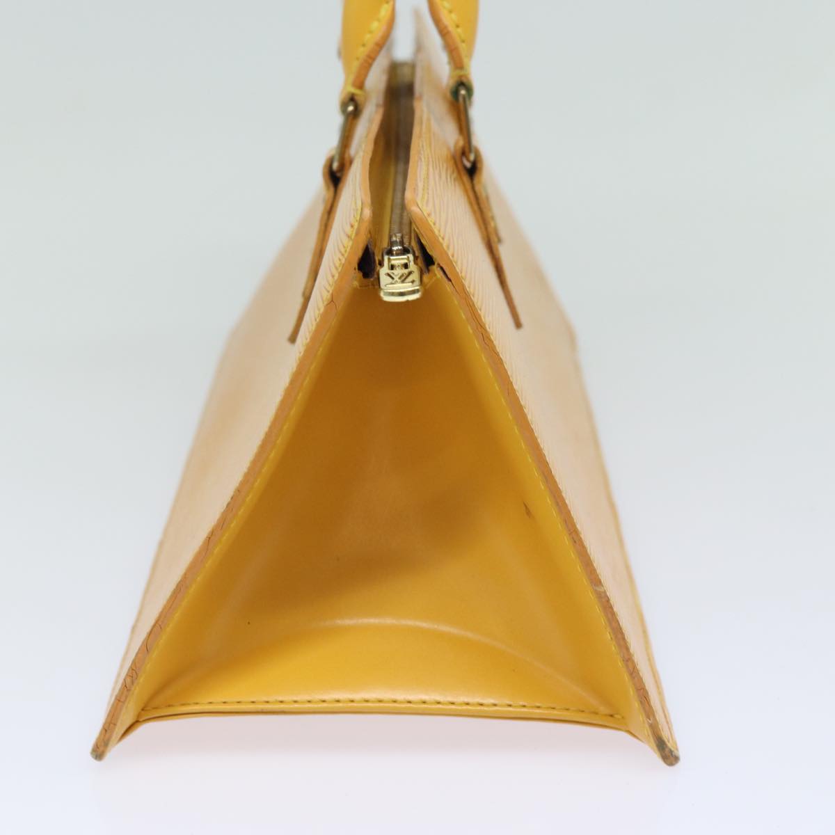 LOUIS VUITTON Epi Sac Triangle Hand Bag Yellow M52099 LV Auth 81577