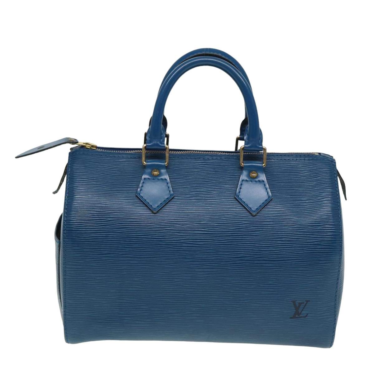 LOUIS VUITTON Epi Speedy 25 Hand Bag Toledo Blue M43015 LV Auth 81578