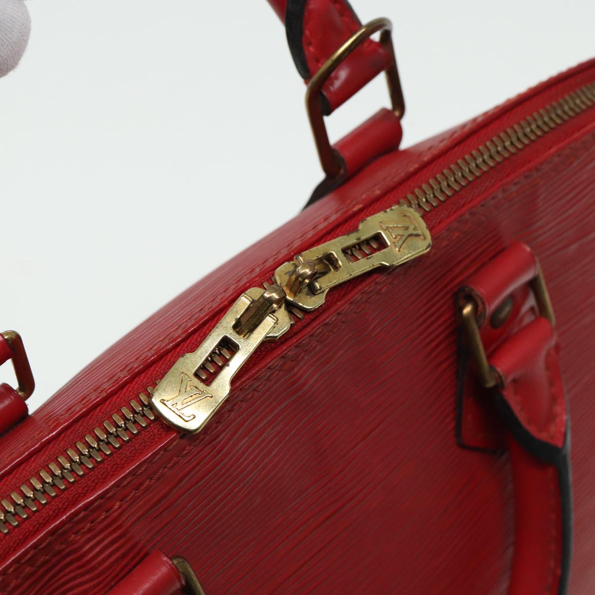 LOUIS VUITTON Epi Alma Hand Bag Castilian Red M52147 LV Auth 81584