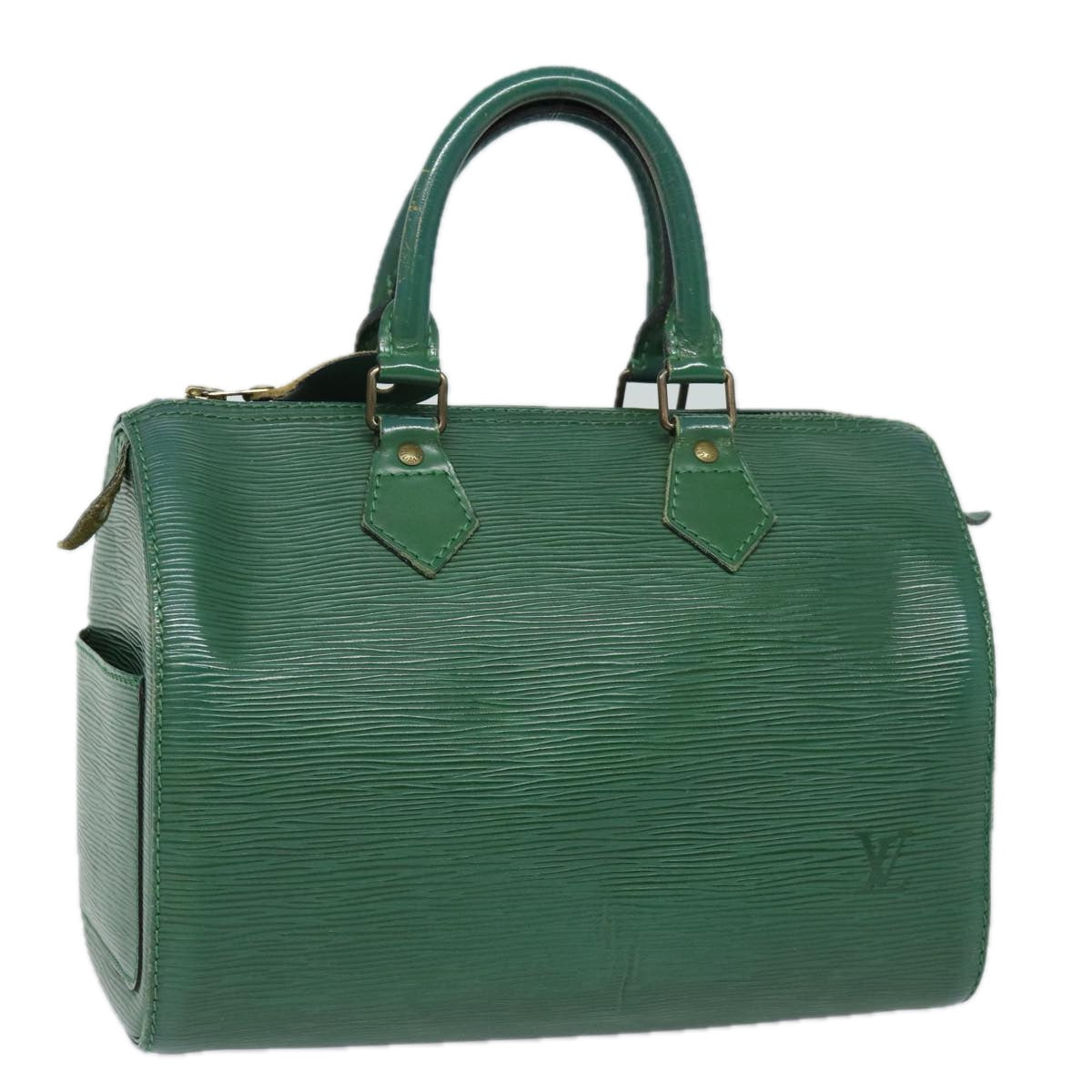 LOUIS VUITTON Epi Speedy 25 Hand Bag Borneo Green M43014 LV Auth 81585