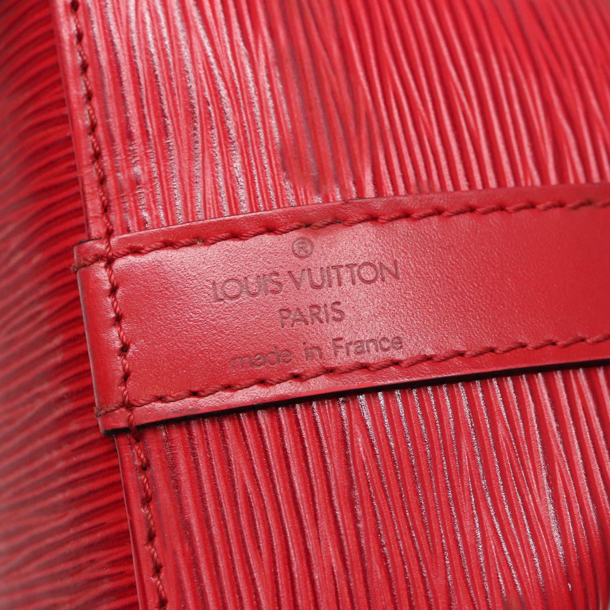 LOUIS VUITTON Epi Petit Noe Shoulder Bag Red M44107 LV Auth 81588