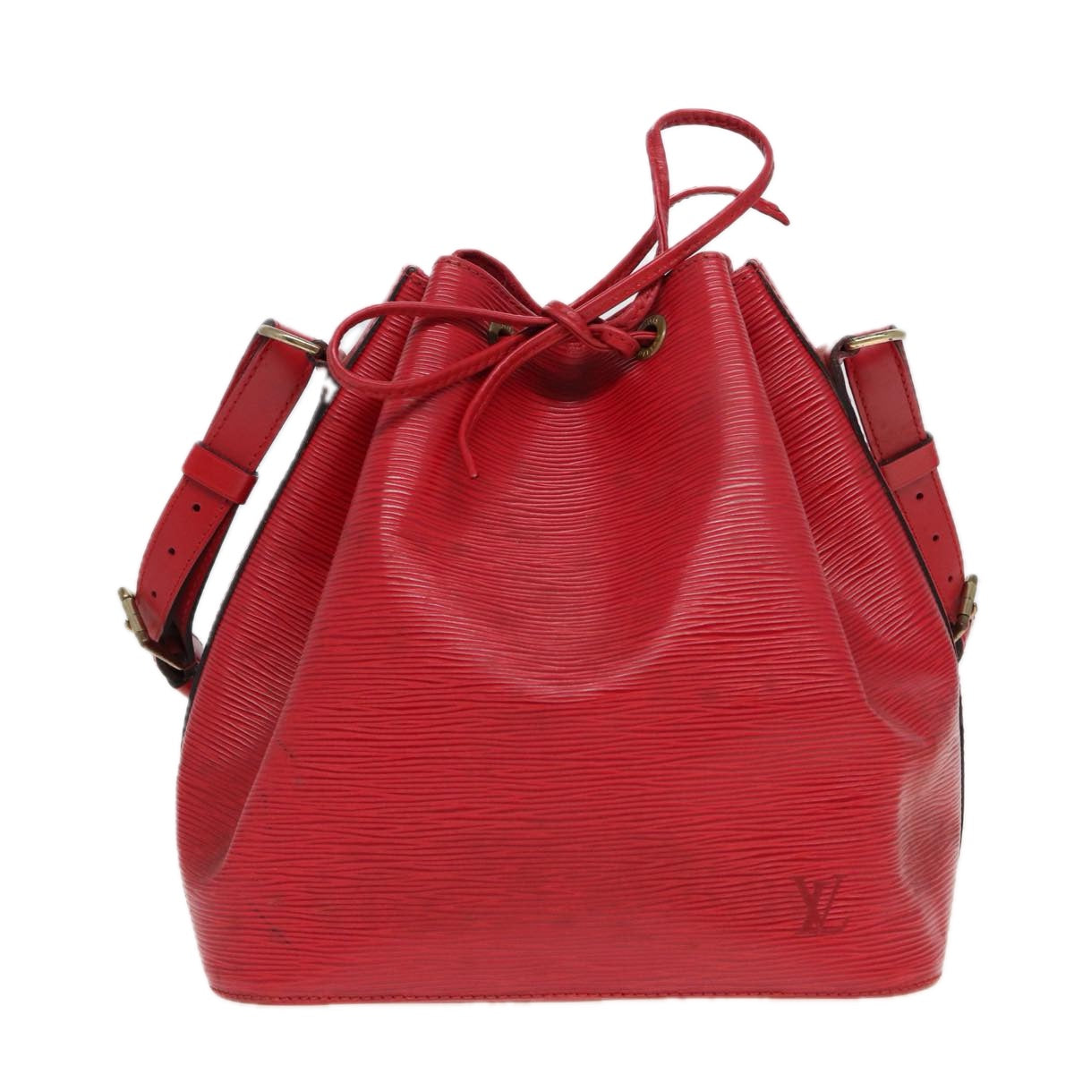 LOUIS VUITTON Epi Petit Noe Shoulder Bag Red M44107 LV Auth 81588