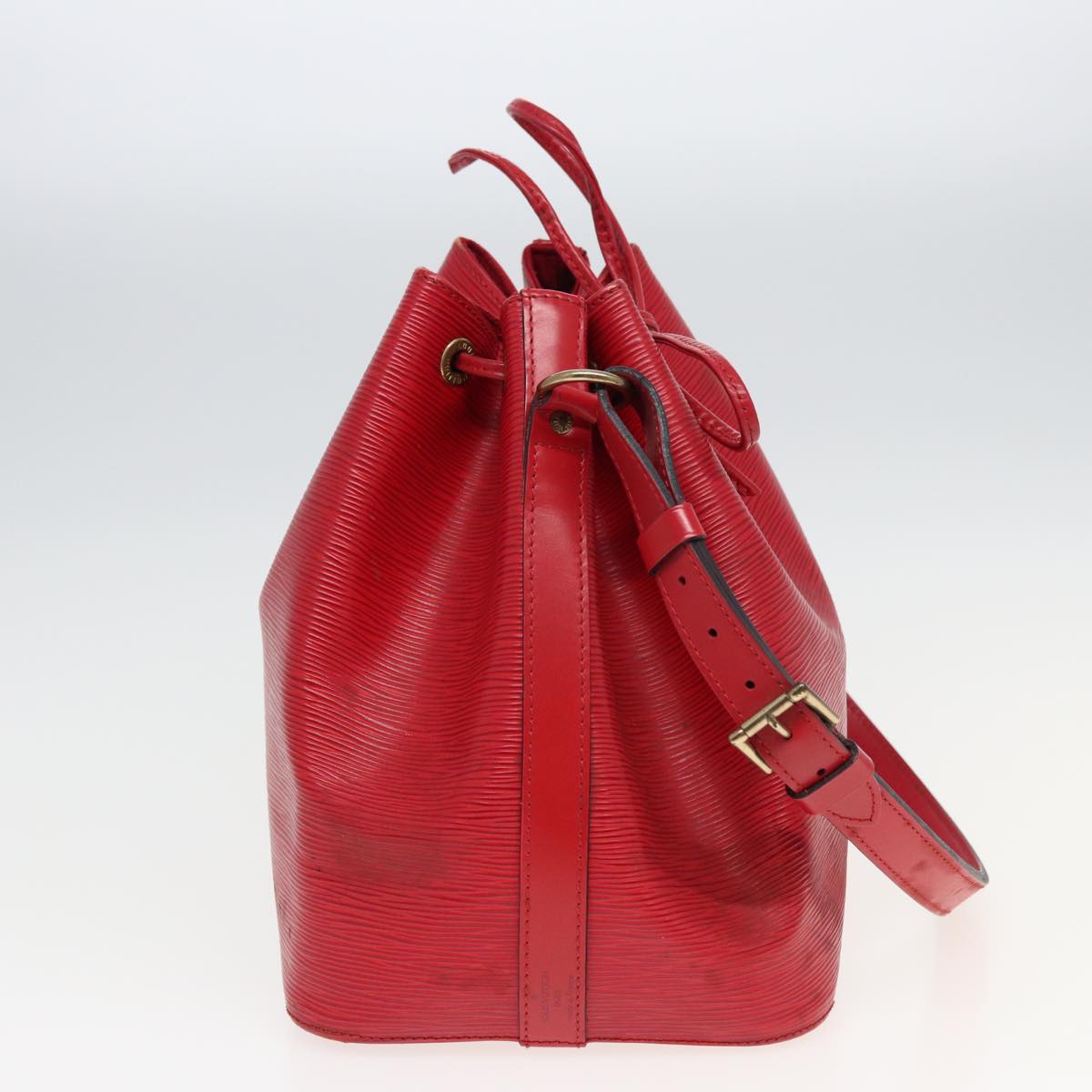 LOUIS VUITTON Epi Petit Noe Shoulder Bag Red M44107 LV Auth 81588