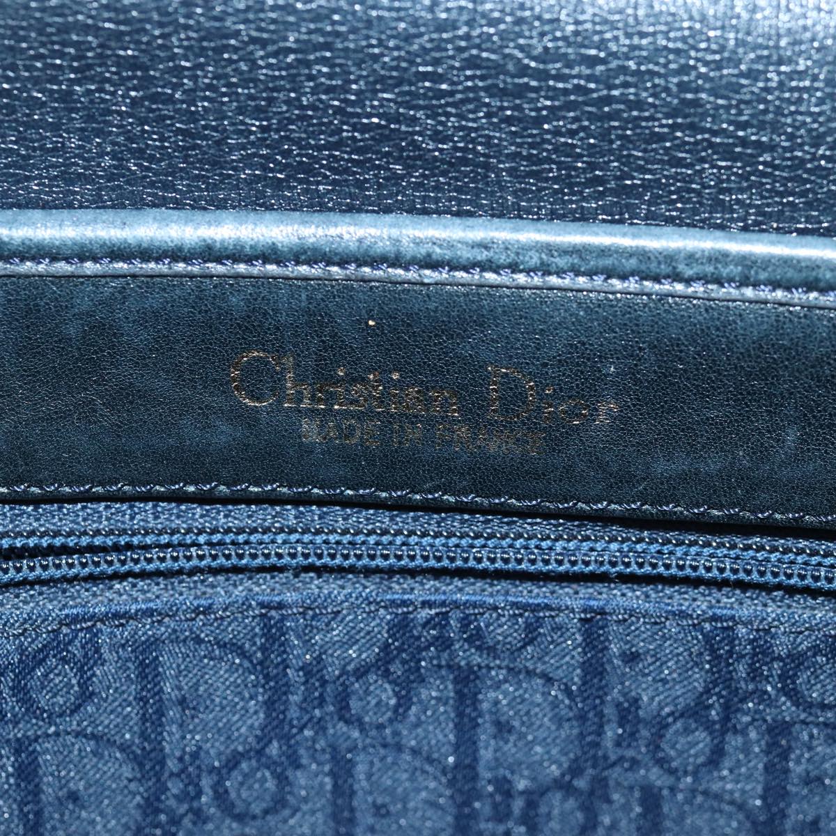 Christian Dior Trotter Canvas Shoulder Bag Navy Auth 81610