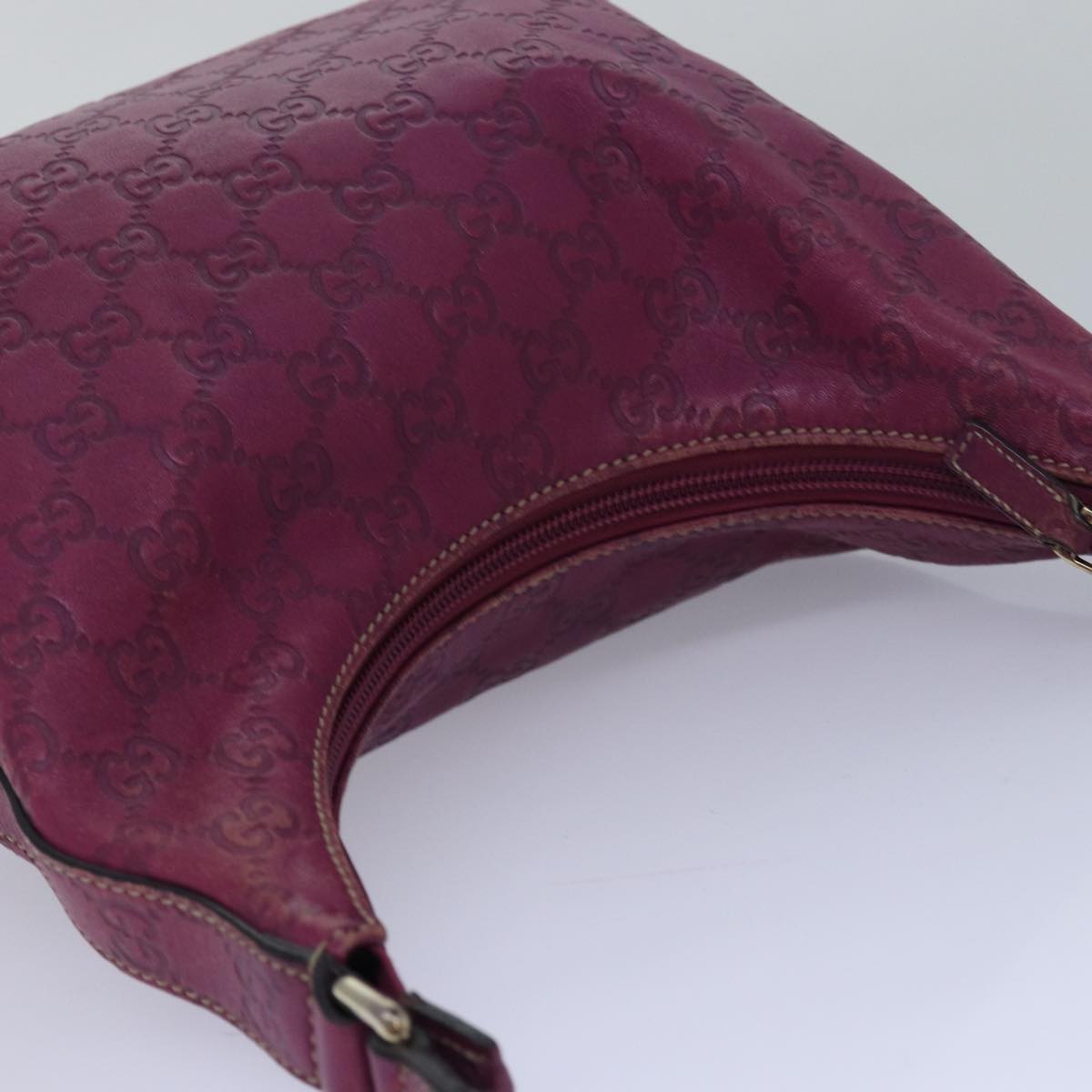 GUCCI GG Canvas Guccissima Shoulder Bag Outlet Purple 257282 Auth 81621