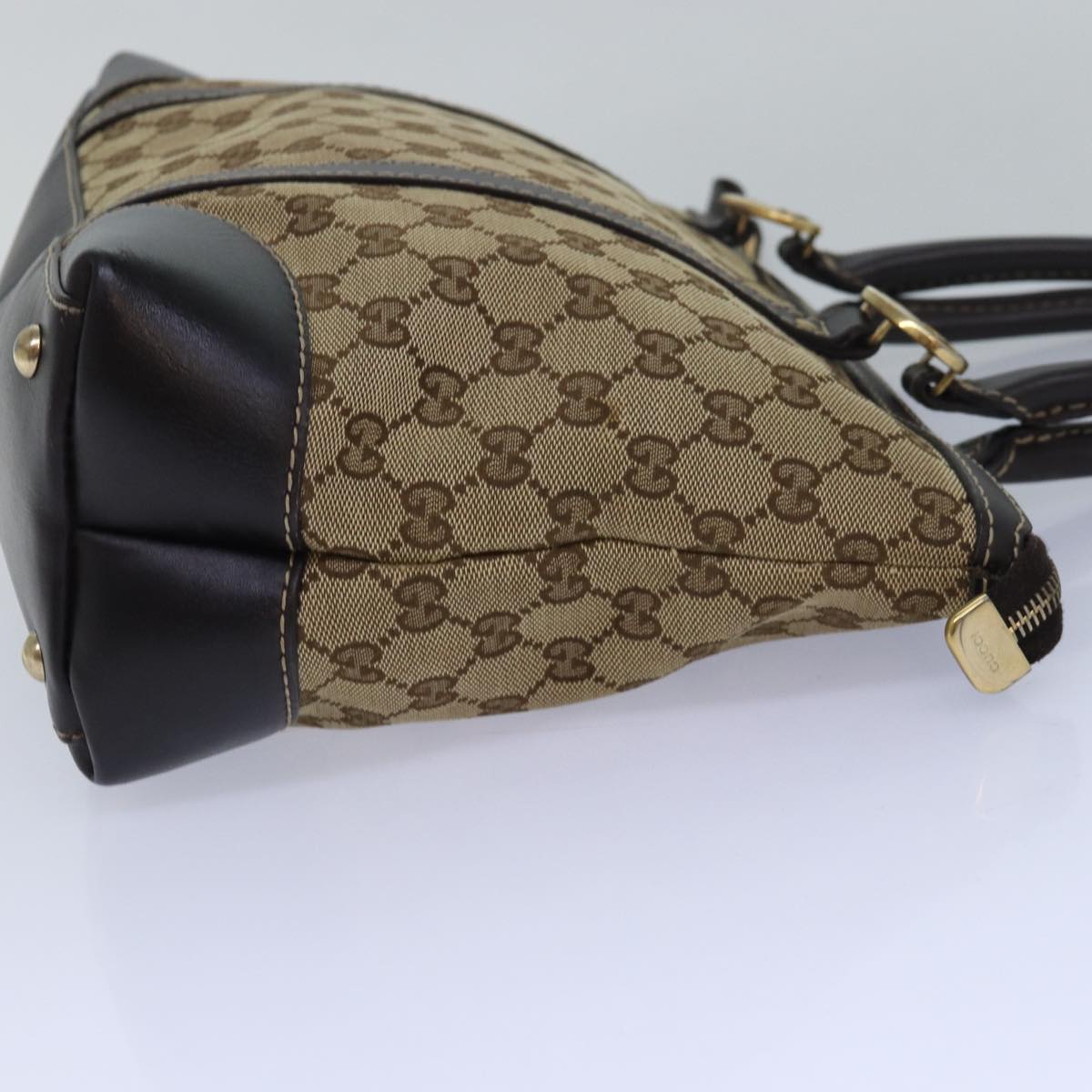 GUCCI GG Canvas Lovely Hand Bag Beige 257069 Auth 81622