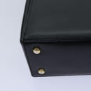 CELINE Hand Bag Leather Black Auth 81636-16