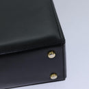 CELINE Hand Bag Leather Black Auth 81636-17