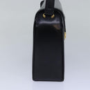 CELINE Hand Bag Leather Black Auth 81636-3