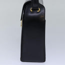 CELINE Hand Bag Leather Black Auth 81636-4