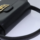 CELINE Hand Bag Leather Black Auth 81636-6